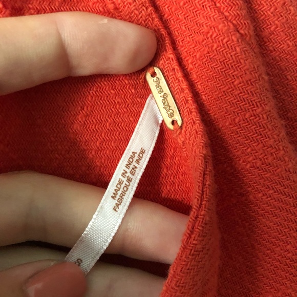 Free People Orange/Red Strappy Summer Dress - Picture 3 of 6